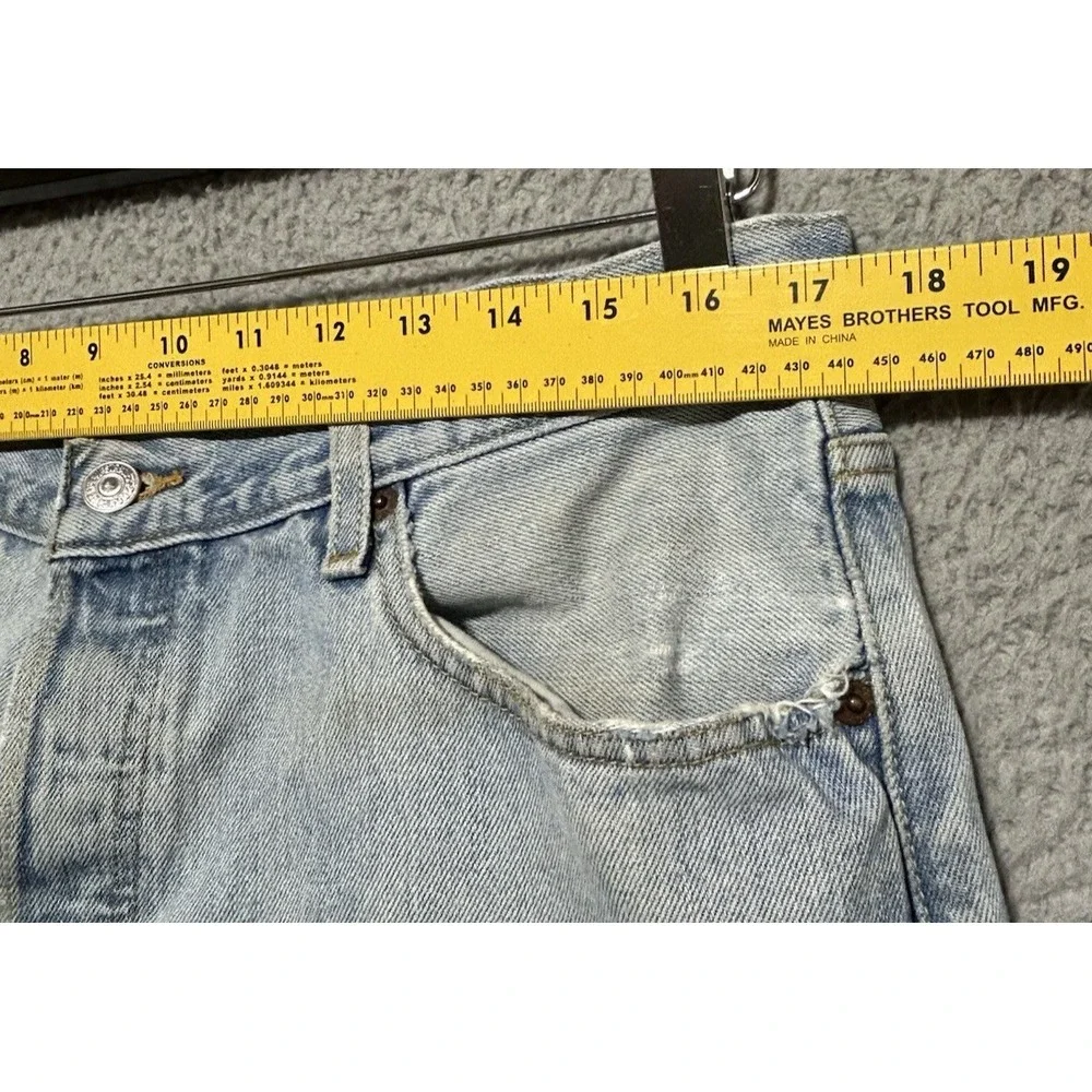 Vintage Y2K 2005‎ Levis 501xx Thrashed Distressed Button Jeans 36x34 Punk Grunge